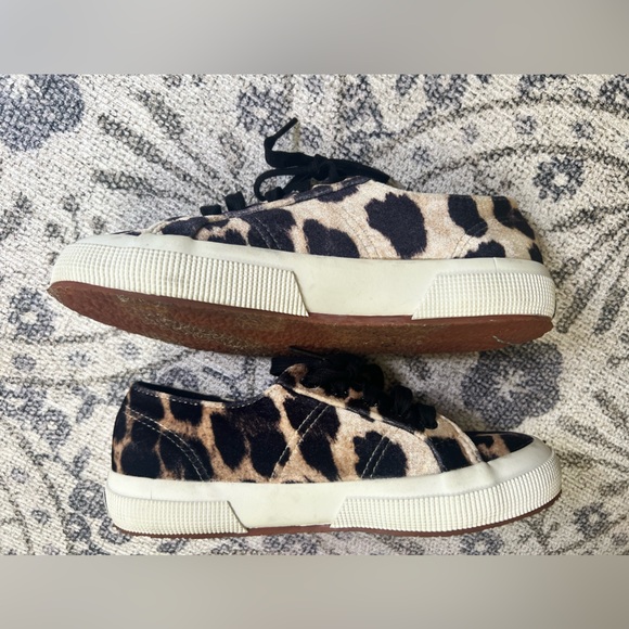 Superga Velvet Leopard Sneakers - Picture 2 of 8